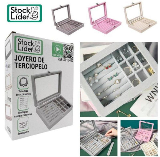 Porta-jóias em veludo