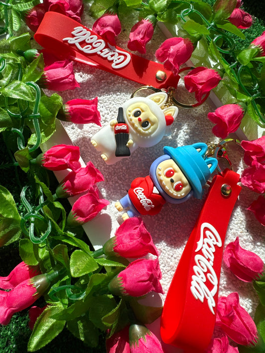 Porta-chaves Labubu - Coca-Cola